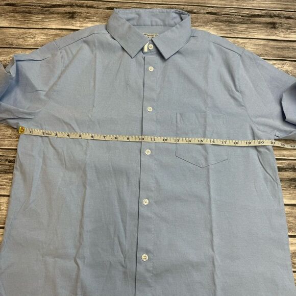 PX Men's Long Sleeve Button Up Dress Shirt M Med Medium Light Baby Blue NEW NWT - Picture 9 of 11
